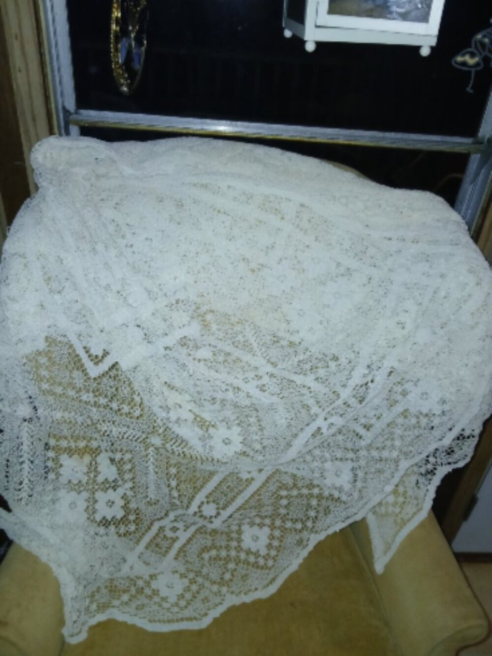 Vintage lace tablecloth